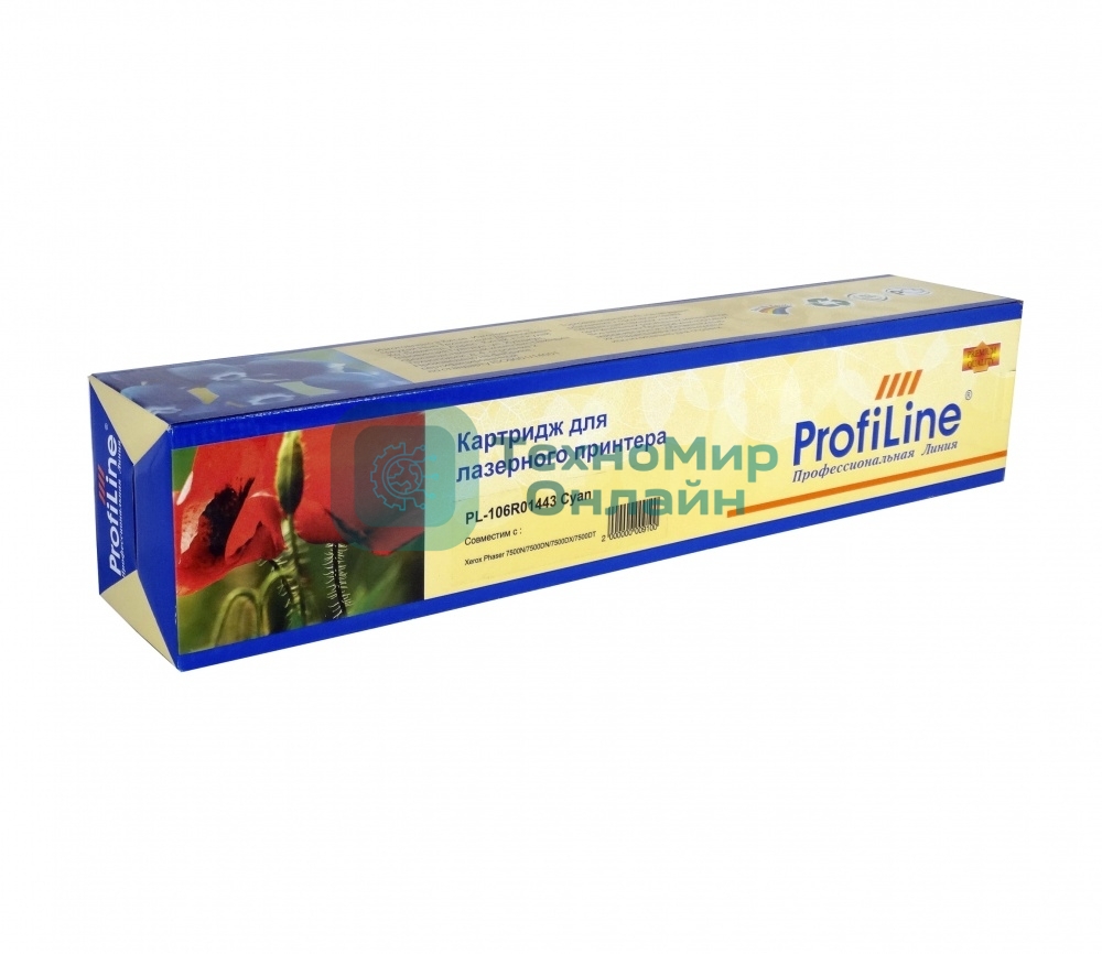 Картридж лазерный ProfiLine PL-106R01443 для принтеров Xerox Phaser 7500N/7500DN/7500DT/7500DX 17800 копий Cyan