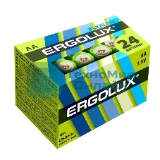 Элемент питания алкалиновый Ergolux LR6 Alkaline BP-24 (уп.24шт)