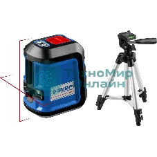 Нивелир лазерный ЗУБР КРЕСТ-15, суперкомпакт, 15м, точн. +/-0,3 мм/м, штатив, чехол