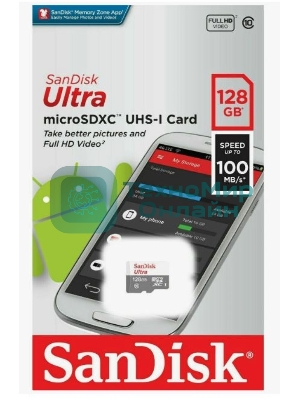 Флеш карта microSD 128Gb SanDisk microSDXC Class 10 Ultra UHS-I 100Mb/s
