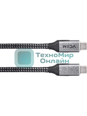 Кабель VCOM USB3.2 Gen2X2, CM->CM, 20Gbs, 100WT, 4KX60Hz, All shell, 1,5 м