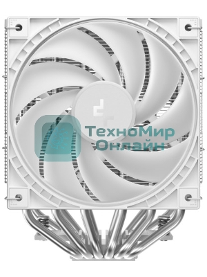 Кулер для процессора DEEPCOOL AG620 G2 WH LGA1954/1851/1700/AM5/AM4 (9шт/кор, TDP 270W, PWM, DUAL Black Fan 120mm, 6 тепл. трубок, белый) RET