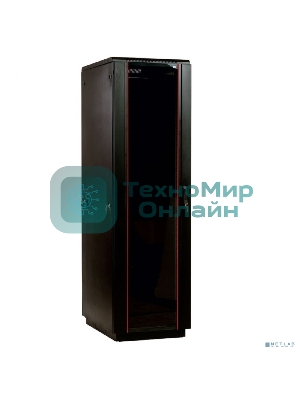 Шкаф ЦМО телекоммуникационный напольный 48U (600 1000) дверь стекло, черный