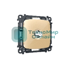Комплект механизма TV розетки SAT 5-2400MHz 3.5dB OMEGA Шампань QUANT (OP6130, VM215) MO613050