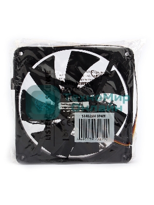 Вентилятор для корпуса Gembird черный, 140 мм, 2000 об/мин, 25.5 дБ, 3 pin