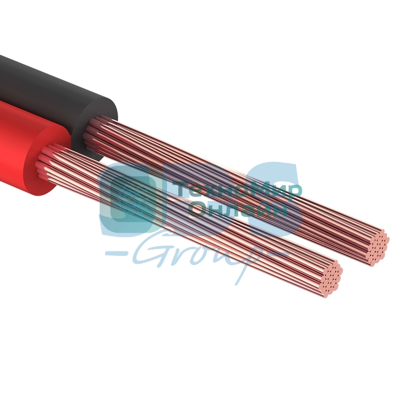 Кабель акустический Rexant 2х0,50 мм красно-черный (м. бухта 20 м)