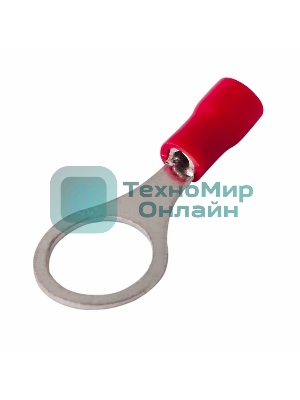 Наконечник кольцевой изолированный Rexant ø 10.5 мм 0.5-1.5 мм² (НКи 1.5-10) красный
