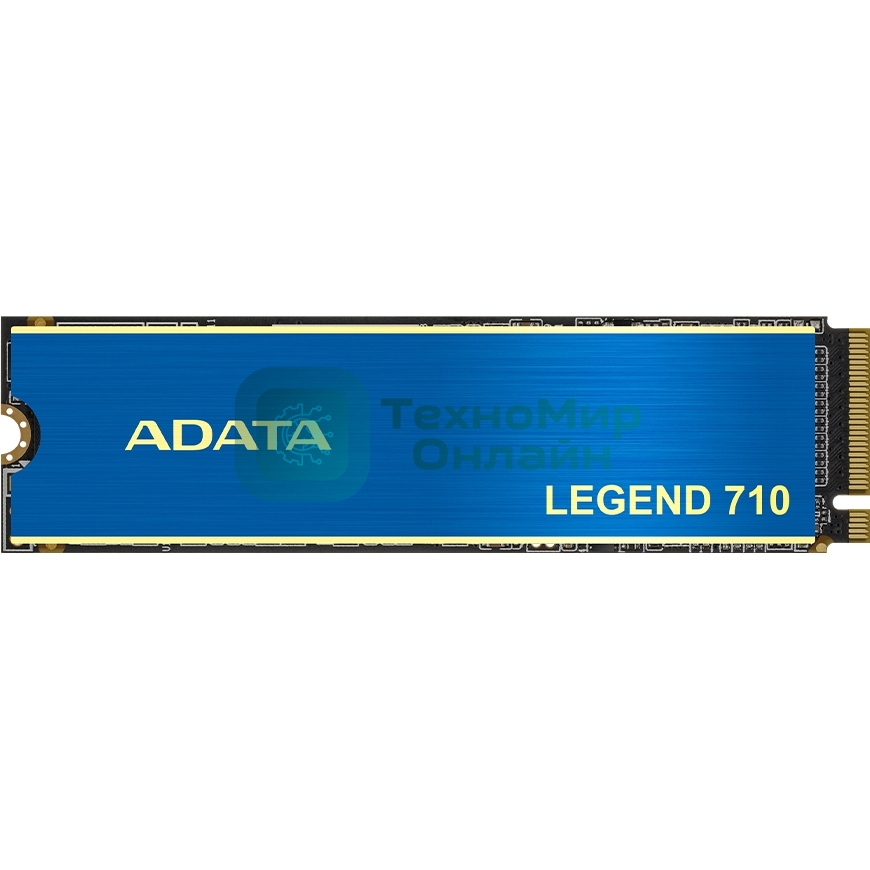 Накопитель SSD ADATA LEGEND 710, 256Gb, PCIe 3.0 x4, M.2 2280, NVMe, R/W 2100/1000, с радиатором