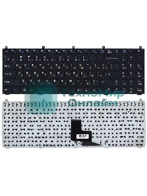 Клавиатура для ноутбука DNS W765S черная без рамки плоский Enter