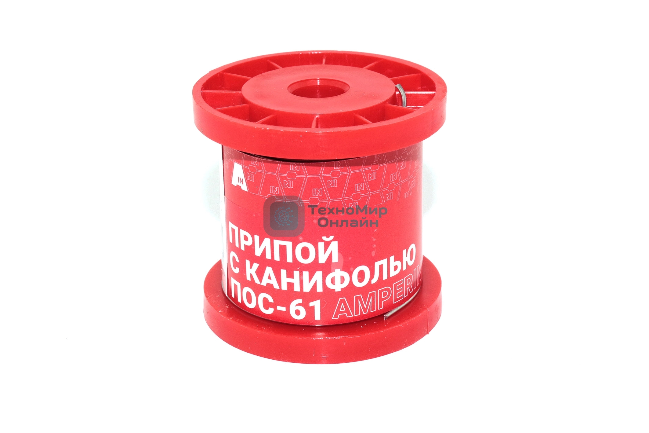 Припой с канифолью ПОС-61 Amperin S61-110R диаметр 1 мм 100 г.