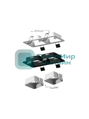 Корпус светильника C7906 SBK черный песок 180*90*H32mm MR16 GU5.3