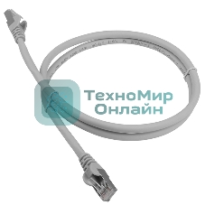 Патч-корд LANMASTER FTP LAN-PC45/S6A-5.0-GY вилка RJ-45-вилка RJ-45 Cat.6А 5м серый LSZH (уп.:1шт)