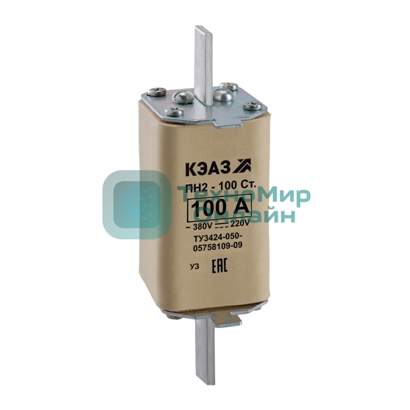 Вставка плавкая ПН2 100 С 31.5А У3 КЭАЗ 120108