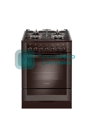 Плита комбинированная Gefest 6502-03 0030 коричневый, конфорок 4 газовых, духовка 55 л, 60 см x 85 см x 60 см