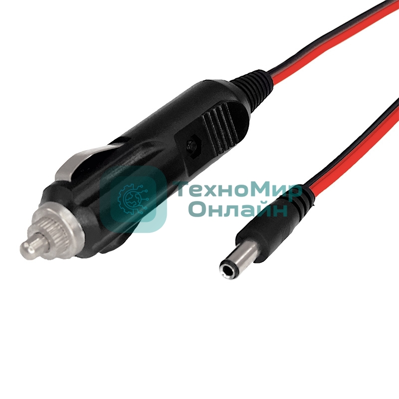 Автозарядка с индикатором Rexant (разъем 2.1х5.5) (АЗУ) шнур прямой 1.5 м