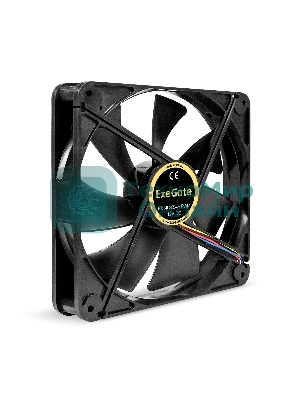 Вентилятор для корпуса ExeGate EX14025S4P-PWM черный, 140 мм, 1200 об/мин, 24 дБ, 4 pin