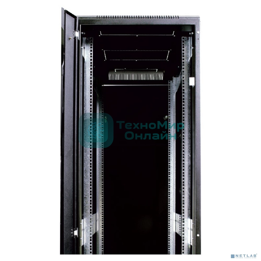 Шкаф ЦМО телекоммуникационный напольный 48U (600 1000) дверь стекло, черный