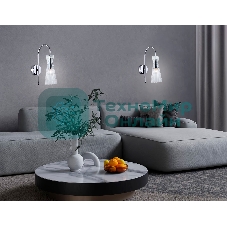 Настенный светильник Ambrella light LH55655 СH/CL хром/прозрачный E14 max 40W 220*90*300