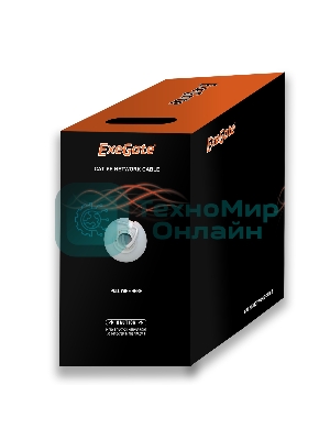 Кабель Exegate EX138965RUS UTP 4 пары кат.5e Exegate CCA Light, 305м pullbox, серый