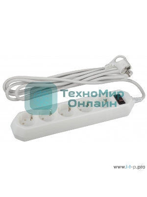 Сетевой фильтр ЭРА USF-5es-1.5m-W, 1.5 м, белый