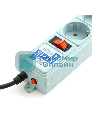 Сетевой фильтр Powercube SPG-B-15 5 м, 5 розеток, серый, коробка