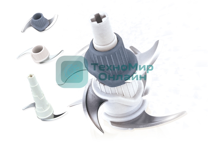 Чоппер Centek CT-1392 Сталь 600Вт 6 лезвий, стеклянная чаша 1,2л, разборные ножи