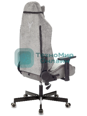 Кресло Бюрократ Knight N1 Fabric серый, ткань, 120 кг, механизм качания