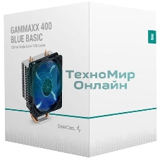Кулер Deepcool GAMMAXX 400 BLUE BASIC серебристый 120мм алюминий+медь 1500rpm 30db 4-pin 130W 154мм