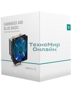 Кулер Deepcool GAMMAXX 400 BLUE BASIC серебристый 120мм алюминий+медь 1500rpm 30db 4-pin 130W 154мм