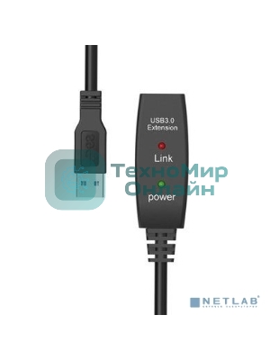 Кабель-адаптер USB3.0-repeater Aopen, удлинительный активный Am-->Af 5м QUST/qust ACU827A-5M