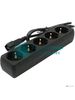 Сетевой фильтр для ИБП ExeGate EX221201RUS SPU-5-1.2B (5 розеток, 1.2м, UPS вилка IEC320-C14, черный)