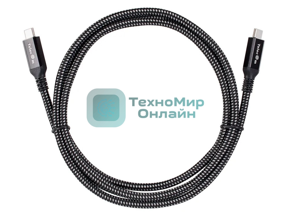 Кабель USB4 TypeCM/CM 8K@30Hz, 40Gbps, PD 240W, медь Telecom 1.5м TUS840-1.5M