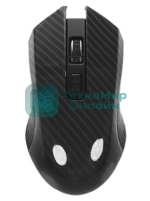 Мышь беспроводная Qumo Kevlar M26 черный, 1600 dpi, радиоканал, USB, кнопки - 4