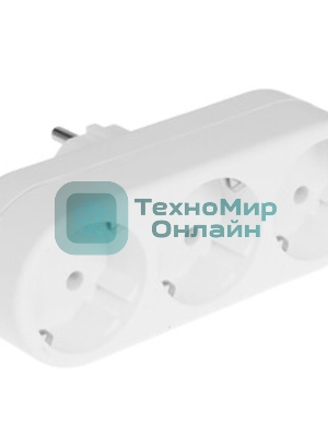 Удлинитель Defender TG-01 3 розетки, заземление, белый