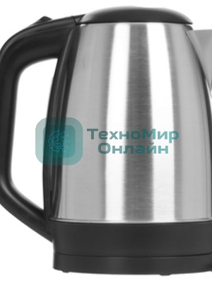 Электрочайник Blackton Bt KT1720SW стальной/черный, 1.7 л, 1800 Вт, скрытый нагревательный элемент