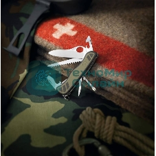 Нож перочинный Victorinox Military (0.8461.MWCH) 111мм 10функций зеленый/черный карт.коробка