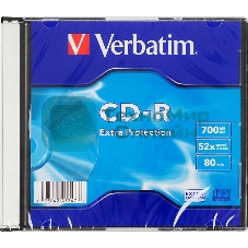 Диск CD-R Verbatim 700Mb 52x Slim case (200шт) (43347)