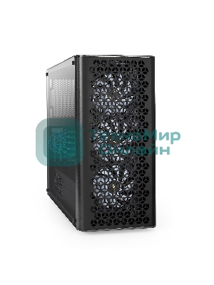 Компьютерный корпус Miditower ExeGate EVO-9202-NPX500 (ATX, БП 500NPX с вент. 12 см, с окном, 1*USB+1*USB 3.0, аудио, 3 вент. 12см с RGb подсветкой)
