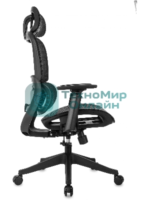 Кресло руководителя Бюрократ 831 черный сетка с подголов. крестов. пластик