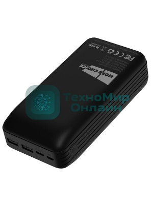 Портативный аккумулятор More choice (4620202550576) PB22-30 с кабелем 2USB 2.1A - 30000mAh черный