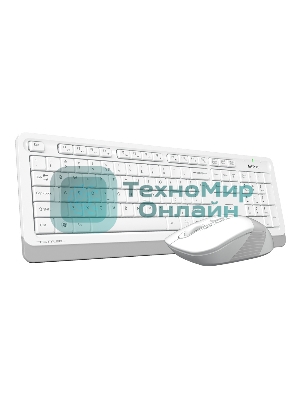 Комплект клавиатура+мышь A4Tech FStyler FG1010 беспроводной, USB, 2000 DPI, белый/серый