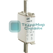 Вставка плавкая ППНИ-33 25А габарит 0 IEK DPP20-025