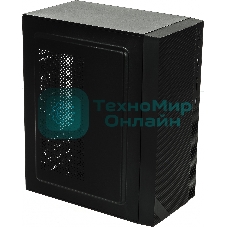 Компьютерный корпус Accord ACC-263B черный без БП mATX 2xUSB 2.0 1xUSB 3.0 audio