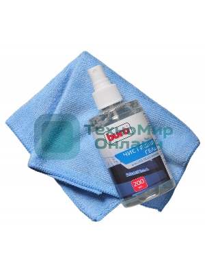 Чистящий набор (салфетки + гель) Buro BU-Glcd (салфетка и гель) для экранов ЖК мониторов блистер 200 мл