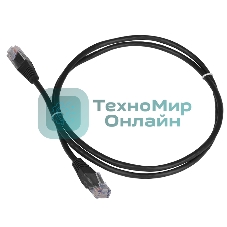 Патч-корд TWT UTP cat.5e, с заливными колпачками, 7.0 м, черный