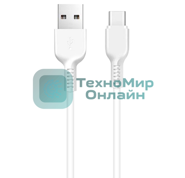 Кабель USB 2.0 HOCO X13, AM/Type-C M, белый, 1м