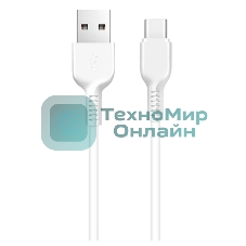 Кабель USB 2.0 HOCO X13, AM/Type-C M, белый, 1м
