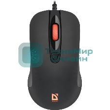 Мышь проводная Defender Ultra Classic MB-280 черный, 1200 dpi, USB, кнопки - 4
