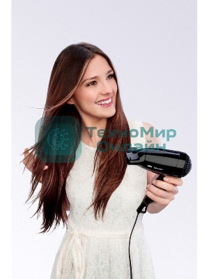 Фен Braun Satin Hair 1 Style&Go HD130 черный, 1200 Вт, компактный