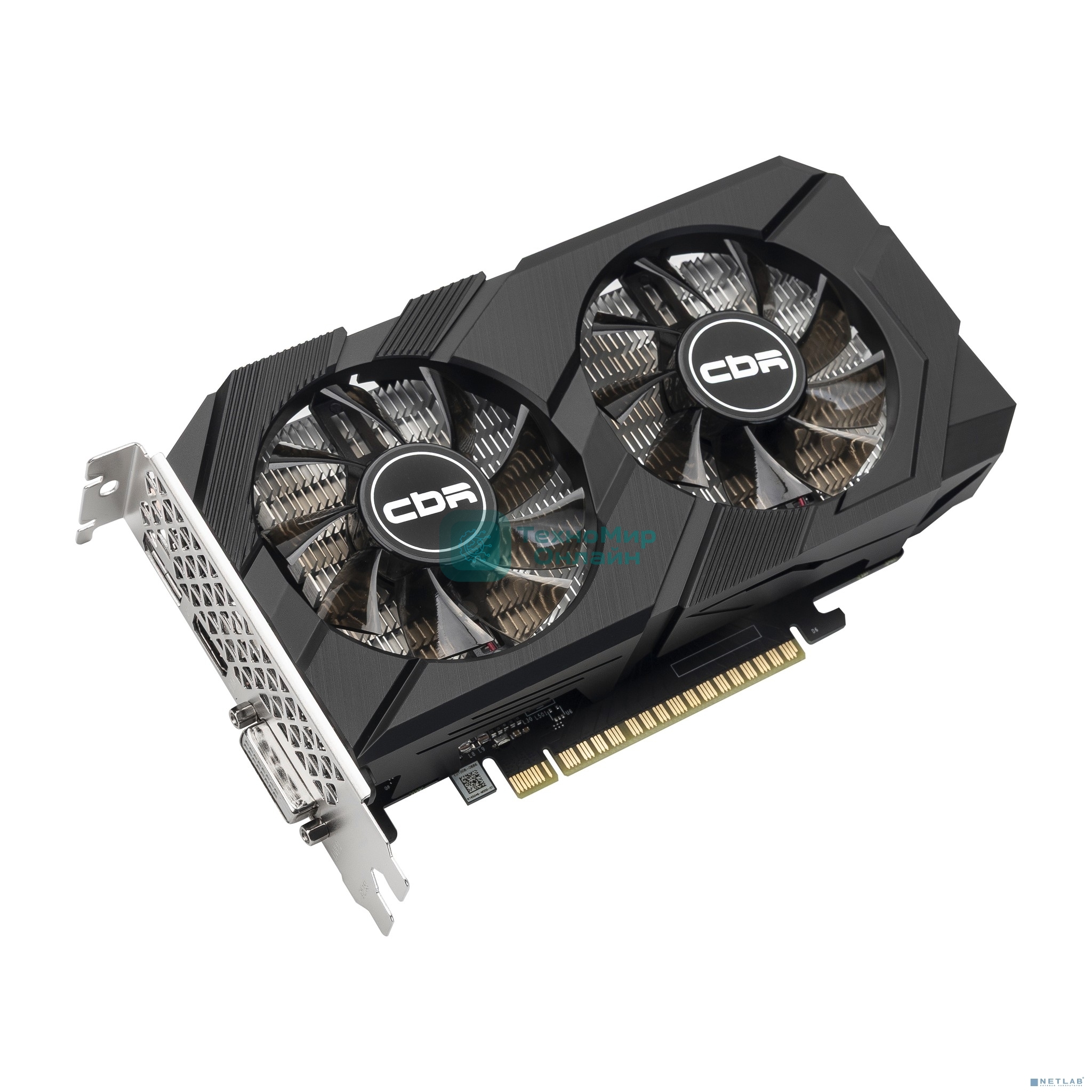 Видеокарта CBR GTX1650 4Gb GDDR6, 128bit, 1410-1590Mhz, 1xDP + 1xHDMI + 1xDVI, 75W, Ret